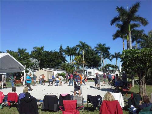 Campers hanging out at BOARDWALK RV RESORT