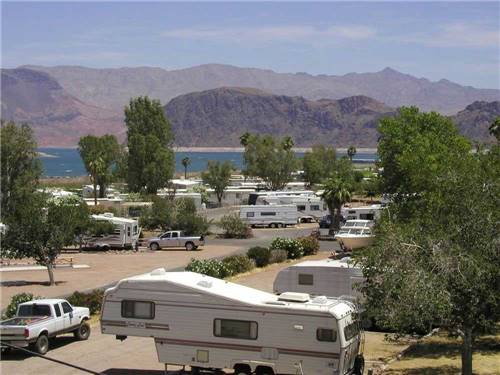 View of lake by the campground at LAKE MEAD RV VILLAGE AT BOULDER BEACH