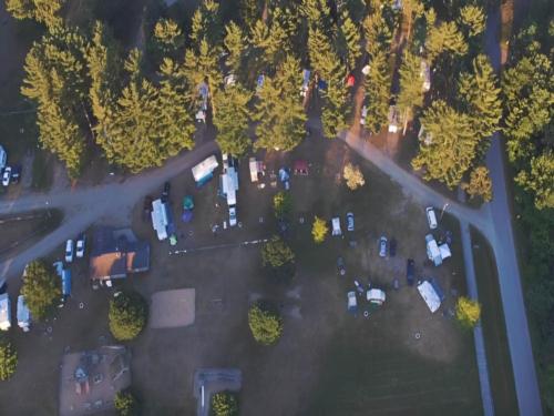 Overhead view of CranHill Ranch Family Campground