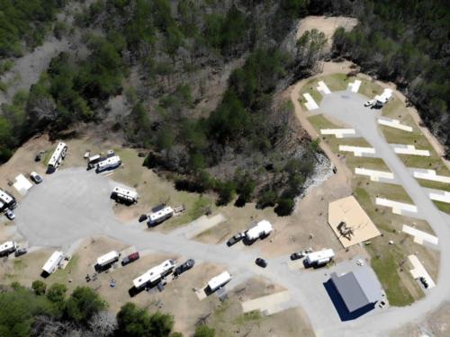 Aerial view of the park