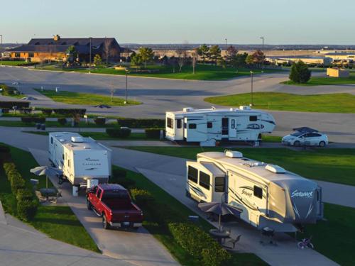 RVs parked in sites