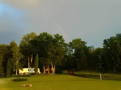 RV parked at site Baileys Woods Campground