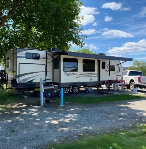 RV in a gravel site