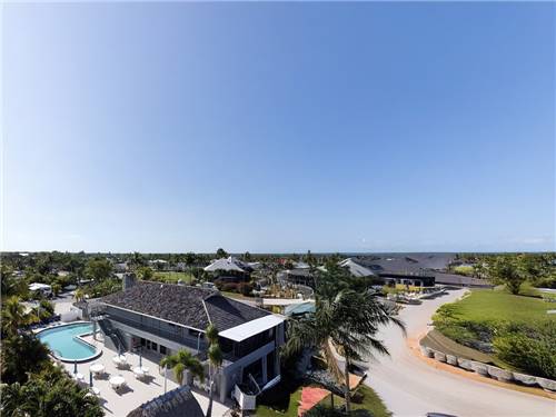 Aerial view of the pool area
