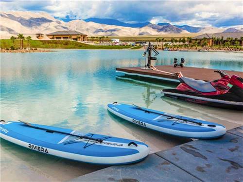 Kayaks and jet ski docked at PAHRUMP NEVADA