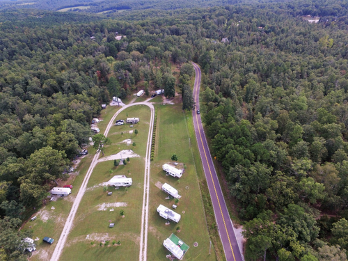 Sky view of Happy Pappy's Montauk RV Park