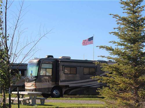 RV parked at campsite at TRAILS WEST RV PARK