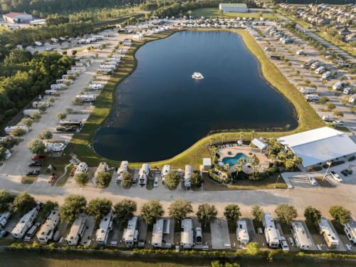 Overhead view at site Eastlake RV Resort