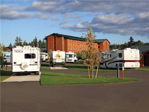 RVs parked in paved sites
