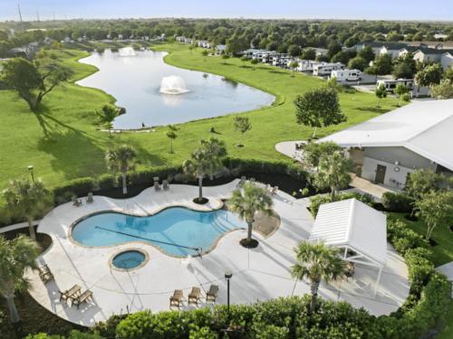 Aerial view of the resort