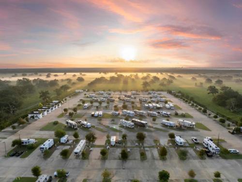 Overhead view at site Brazoria Lakes RV Resort