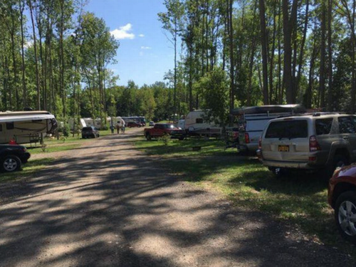 Dirt road at Twilight on the Erie RV Resort
