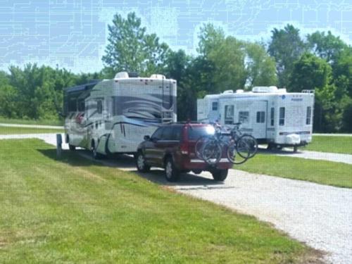 Parked Trailers at site Camp Mi Casa on the Route RV Park