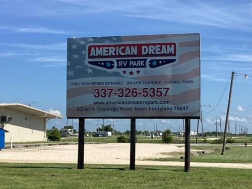 The Entry Sign at AMERICAN DREAM RV PARK