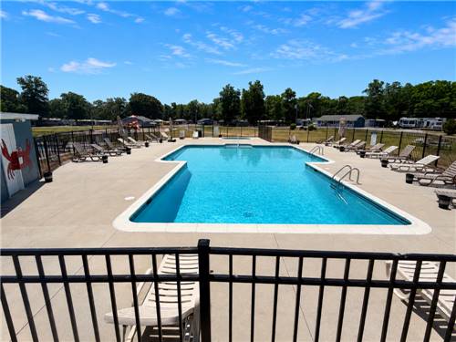 The pool area