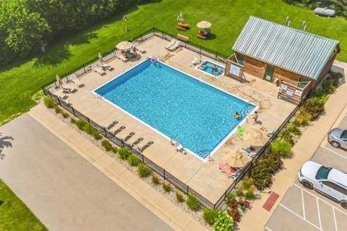 View if the pool at Northwoods RV Resort