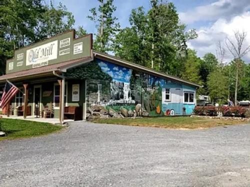 Park store front at Old Mill Camp & General Store