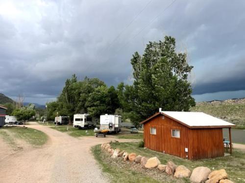 Parked RV's at site Sweetwater River Ranch