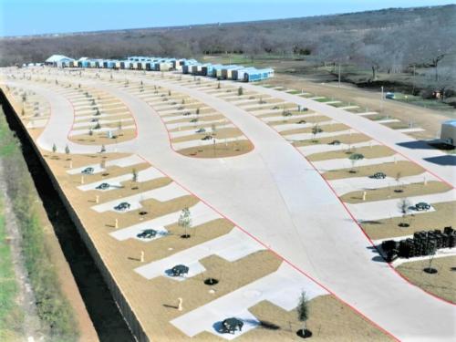 Concrete sites at Redbud Ranch RV Resort