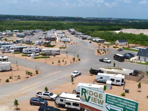 Aerial view of the RV park