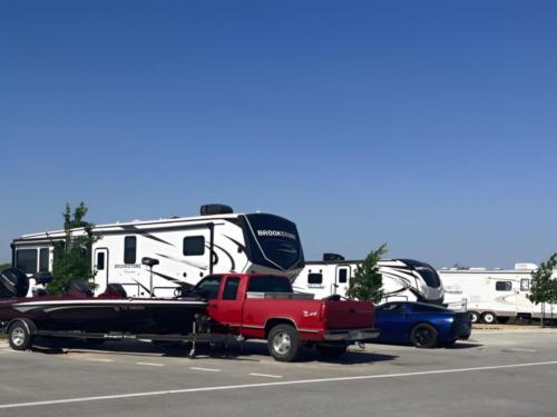 RVs parked in paved sites