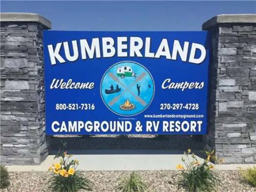 The front entrance sign at KUMBERLAND CAMPGROUND