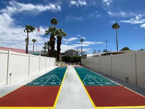 Shuffleboard lanes