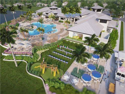 Rendering photo of aerial view of campground at OLDE FLORIDA MOTORCOACH RESORT