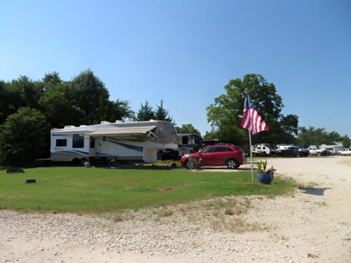 Parked trailers at site RV Texoma