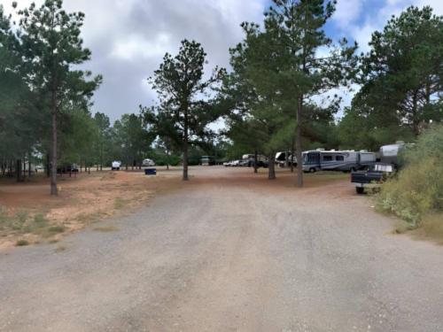 Driveway at site Sandy Pines RV Park