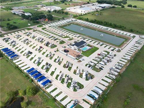 An overhead view of the campground at JETSTREAM RV RESORT AT WALLER