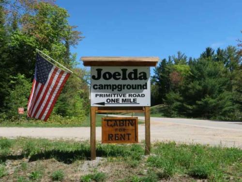 Entrance sign at JoeIda Campground