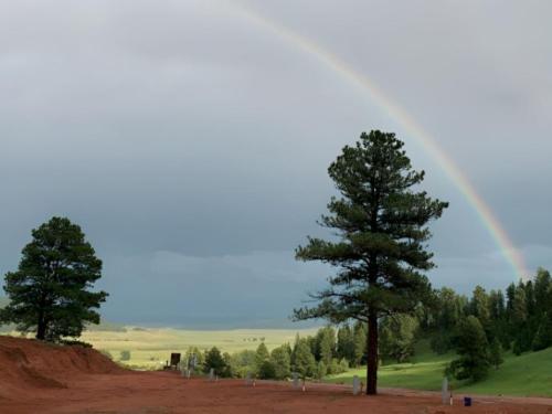 A rainbow at the campground