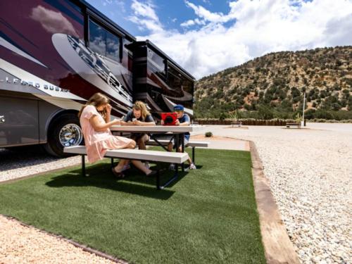 Aerial view of Campground at The Orchards at Kolob RV Resort