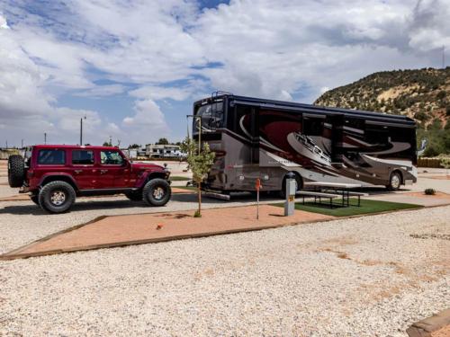 Open RV site at The Orchards at Kolob RV Resort