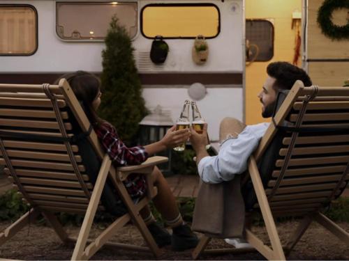 A couple enjoying a drink