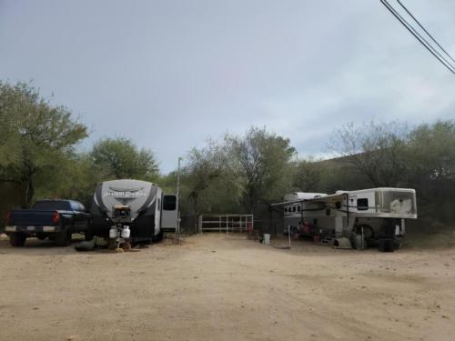 RVs parked in sites