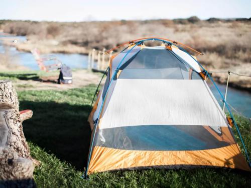 Tent at site Dos Rios RV Park