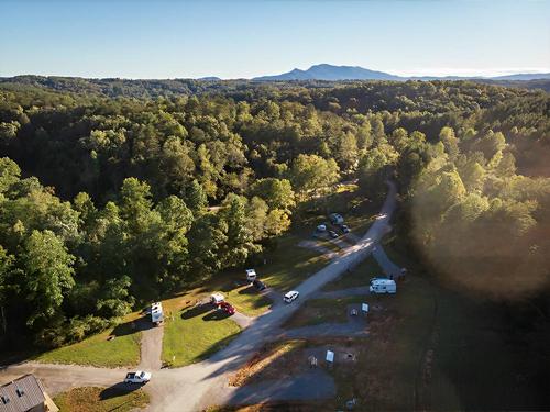 Aerial view of resort at Emberglow Outdoor Resort