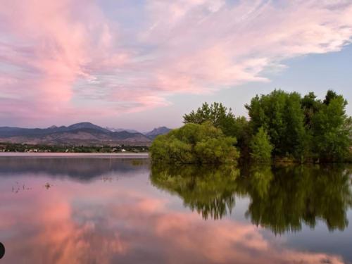 View of lake and mountains