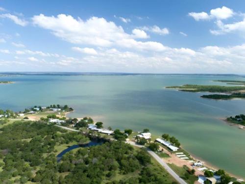 Overhead view at site Oasis Lake Buchanan