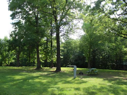 Creek view at site Eminence Cottages and Camp