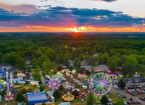 Overhead view of fair