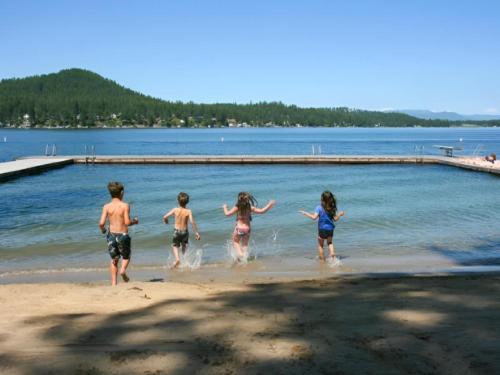 Kids playing in the water