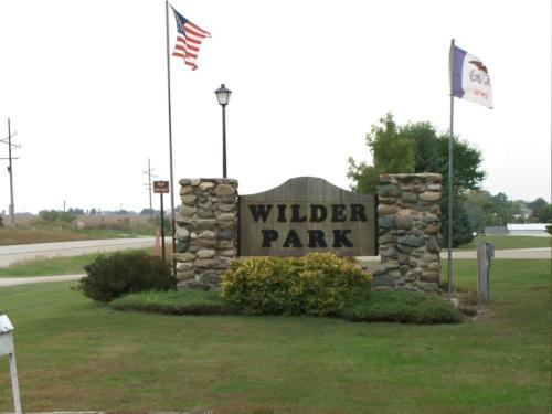 Welcome sign at Wilder Park