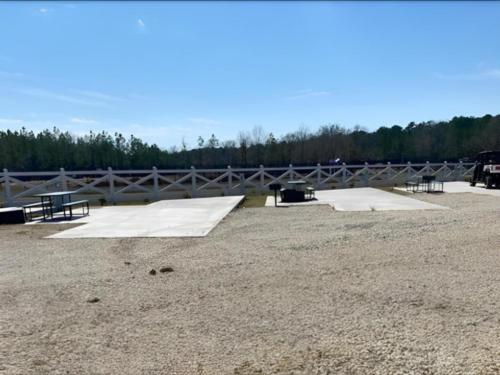 View of the concrete sites at Wildwood Resort