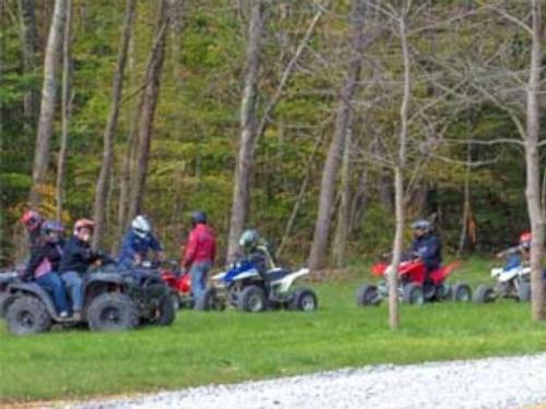 Group of ATV riders at Perry Backwoods Campgrounds