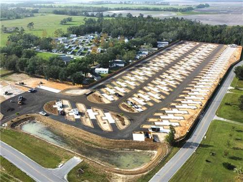 Aerial shot of campground at THE STATION RV RESORT