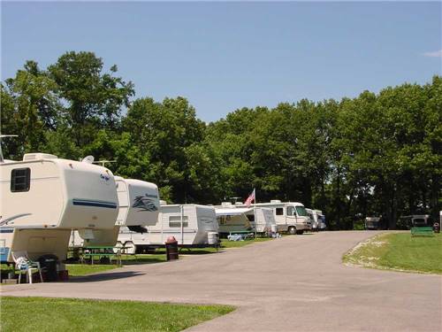 RVs parked near paved road at OAK VALLEY GOLF COURSE & RESORT