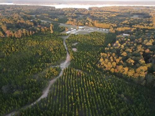 Overhead view at site Backwater RV Park